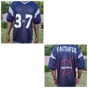 Continual Coincidences Brand Upcycled Vintage Football Jersey FAITHFUL